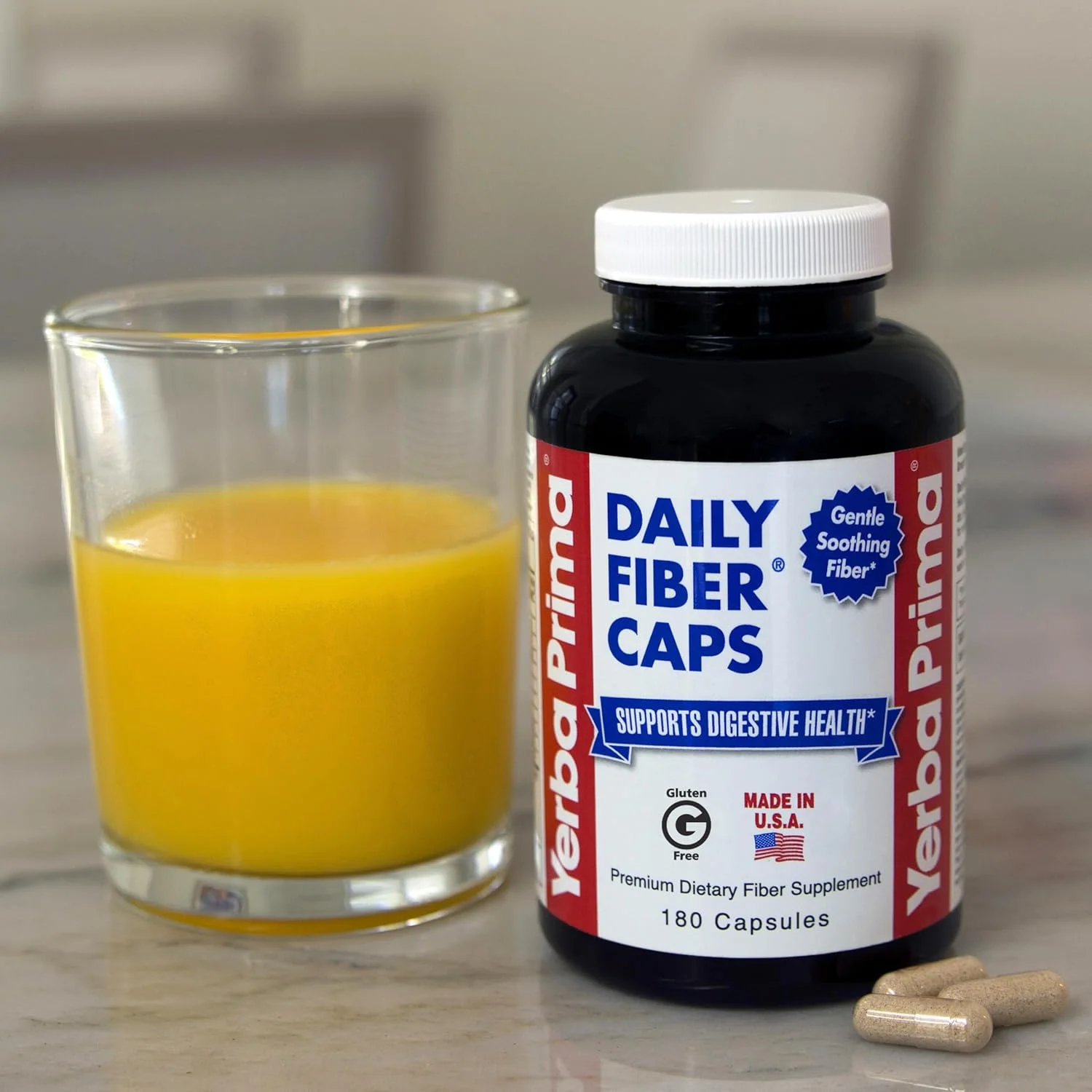 فرمول فیبر روزانه Yerba Prima، 180 کپسول