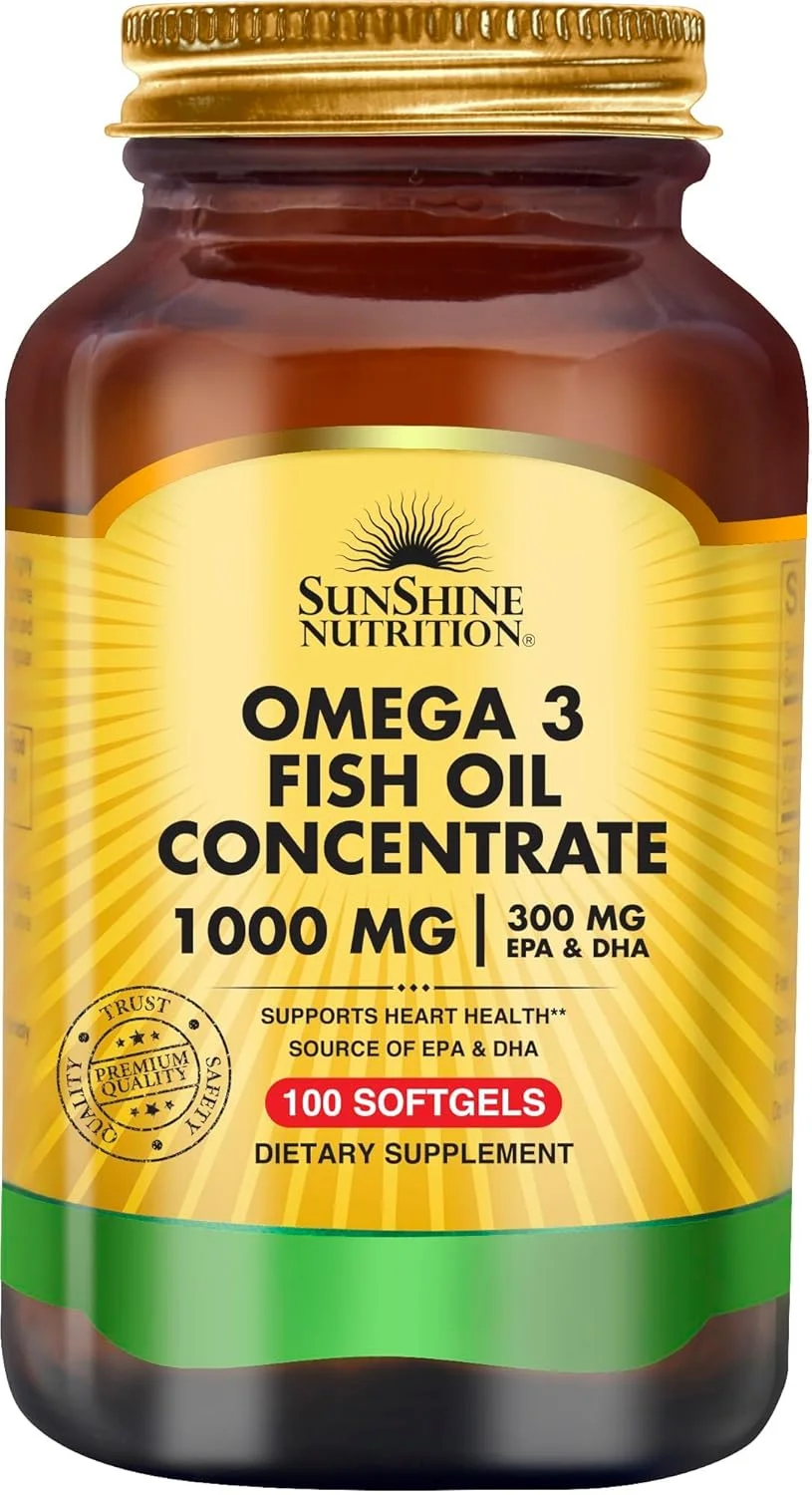 سان شاین نوتریشن روغن ماهی امگا 3 غلیظ 1000 میلی گرم 100 سافت ژل