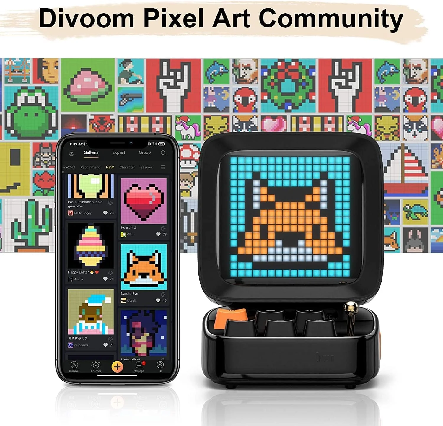 اسپیکر بلوتوثی مینی Divoom Ditoo Pro - مشکی اسپیکر بلوتوثی مینی Divoom Ditoo Pro - مشکی