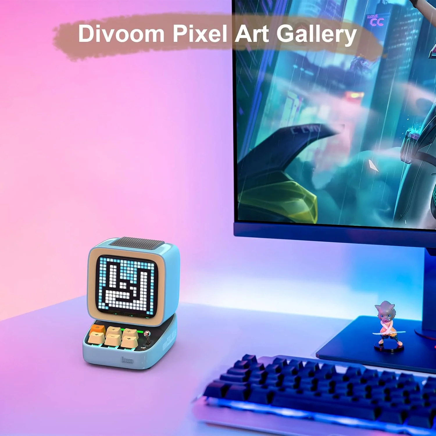 اسپیکر بلوتوثی قابل حمل Divoom Ditoo با صفحه نمایش LED 16X16 و کنترل از طریق اپلیکیشن - آبی اسپیکر بلوتوثی قابل حمل Divoom Ditoo با صفحه نمایش LED 16X16 و کنترل از طریق اپلیکیشن - آبی