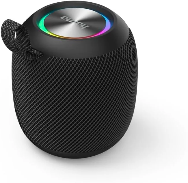 اسپیکر بلوتوثی هاما مدل Bomb 3.0، 16 وات (ضد آب IPX7، نورپردازی LED، دارای باتری، 10 ساعت پخش موسیقی، استریو بی سیم واقعی، با حلقه آویز، جهانی، جعبه بلوتوث، جعبه موسیقی) مشکی اسپیکر بلوتوثی هاما مدل Bomb 3.0، 16 وات (ضد آب IPX7، نورپردازی LED، دارای باتری، 10 ساعت پخش موسیقی، استریو بی سیم واقعی، با حلقه آویز، جهانی، جعبه بلوتوث، جعبه موسیقی) مشکی