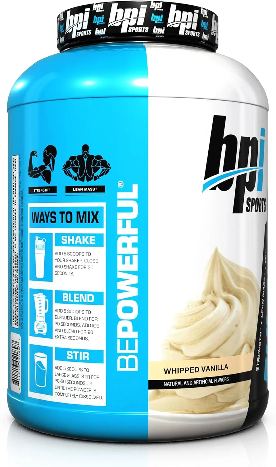 پودر پروتئین عضله ساز BPI Sports، طعم وانیل خامه ای، 2.6 کیلوگرم پودر پروتئین عضله ساز BPI Sports، طعم وانیل خامه ای، 2.6 کیلوگرم