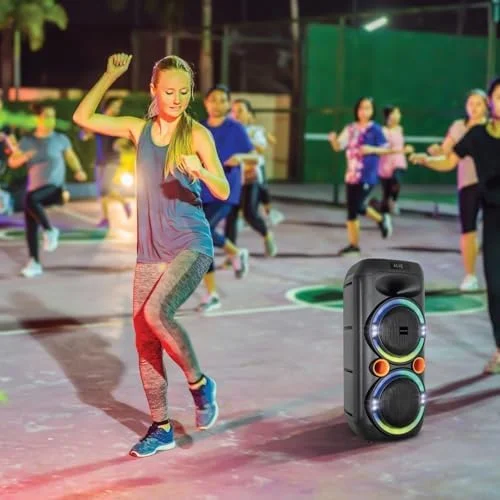 اسپیکر بلوتوثی گرین لاین PartyLife 300، اکولایزر، بیس عمیق، نمایش نور، توان خروجی 35 وات RMS، حالت AUX، دارای ریموت کنترل، دارای میکروفون بیسیم، پورت شارژ Type-C - مشکی اسپیکر بلوتوثی گرین لاین PartyLife 300، اکولایزر، بیس عمیق، نمایش نور، توان خروجی 35 وات RMS، حالت AUX، دارای ریموت کنترل، دارای میکروفون بیسیم، پورت شارژ Type-C - مشکی
