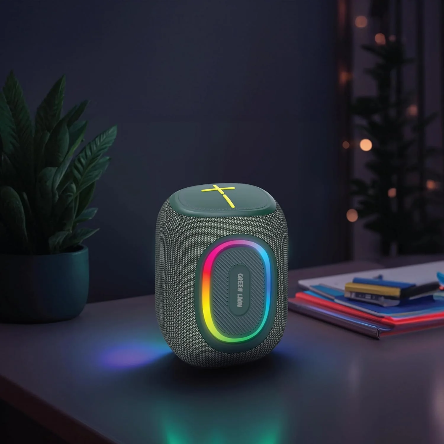 اسپیکر بی سیم Green Lion Pristone با نور RGB، باتری 1200mAh، BT JL 5.2، خروجی 8W، 7 ساعت پخش، ضد آب IPX6، فاصله بلوتوث 10 متر، قابل حمل برای مسافرت، کمپینگ، فضای باز (سبز) اسپیکر بی سیم Green Lion Pristone با نور RGB، باتری 1200mAh، BT JL 5.2، خروجی 8W، 7 ساعت پخش، ضد آب IPX6، فاصله بلوتوث 10 متر، قابل حمل برای مسافرت، کمپینگ، فضای باز (سبز)