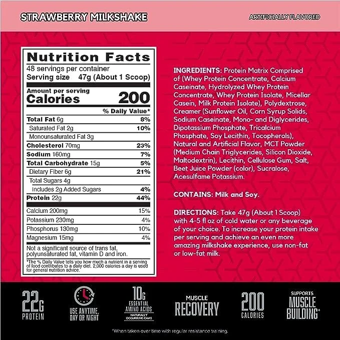 ماتریکس پروتئین فوق العاده ممتاز BSN Syntha-6، پودر پروتئین وی، کازئین میسلار، پودر پروتئین ایزوله شیر - میلک شیک توت فرنگی، 5 پوند، 48 سروینگ (2.27 کیلوگرم) ماتریکس پروتئین فوق العاده ممتاز BSN Syntha-6، پودر پروتئین وی، کازئین میسلار، پودر پروتئین ایزوله شیر - میلک شیک توت فرنگی، 5 پوند، 48 سروینگ (2.27 کیلوگرم)