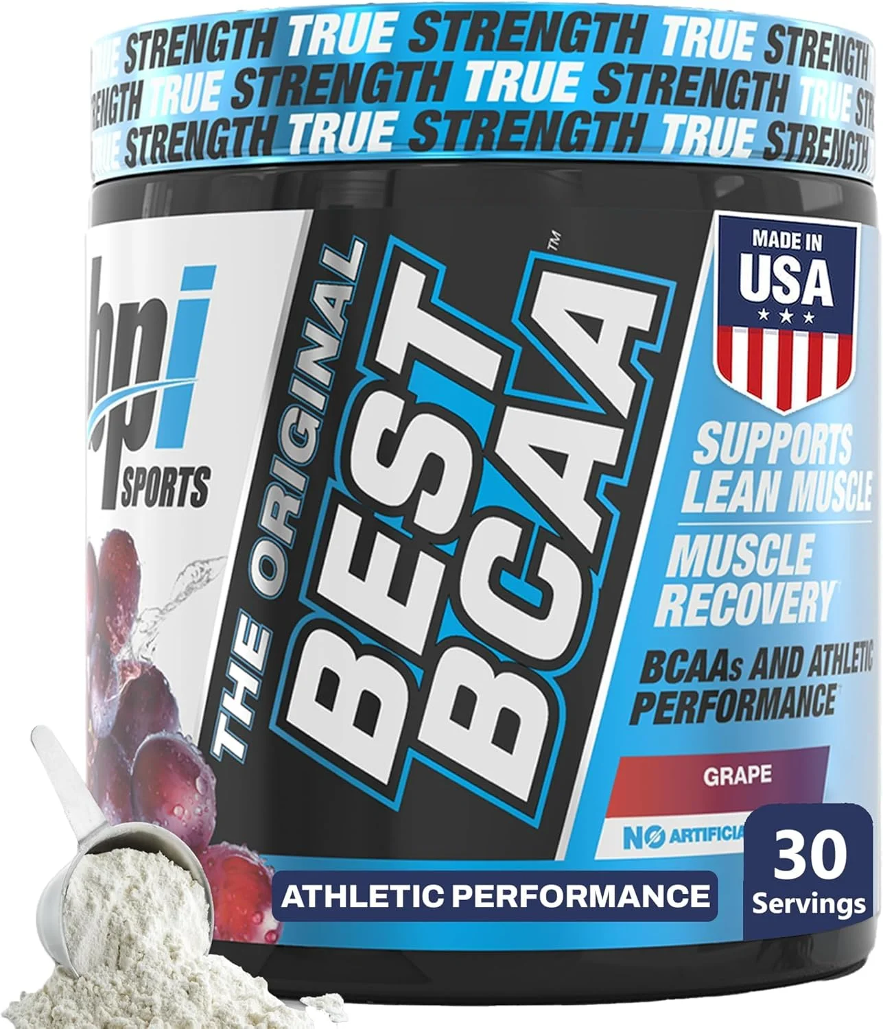 بهترین BCAA بی پی آی اسپورتس - بلوک های سازنده پروتئین و عضله - ریکاوری بعد از تمرین - پشتیبانی از متابولیسم - امگا 6 - انگور، 30 سروینگ، 300 گرم