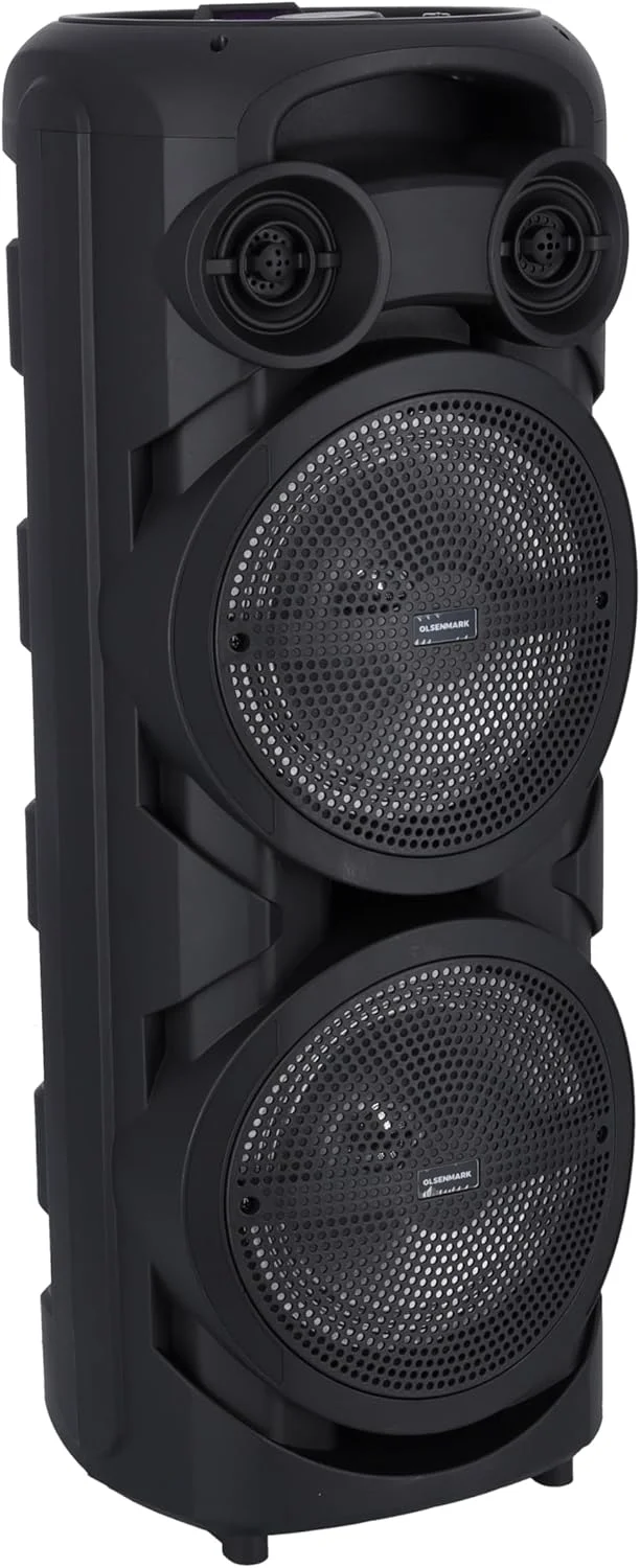اسپیکر مهمانی شارژی Olsenmark، میکروفون بی سیم و ریموت کنترل، Omms1292 دارای چراغ های DJ، نمایشگر LED ایده آل برای کارائوکه، سینمای خانگی، فعالیت های خارج از منزل، ضیافت، مهمانی و موارد دیگر، مشکی اسپیکر مهمانی شارژی Olsenmark، میکروفون بی سیم و ریموت کنترل، Omms1292 دارای چراغ های DJ، نمایشگر LED ایده آل برای کارائوکه، سینمای خانگی، فعالیت های خارج از منزل، ضیافت، مهمانی و موارد دیگر، مشکی