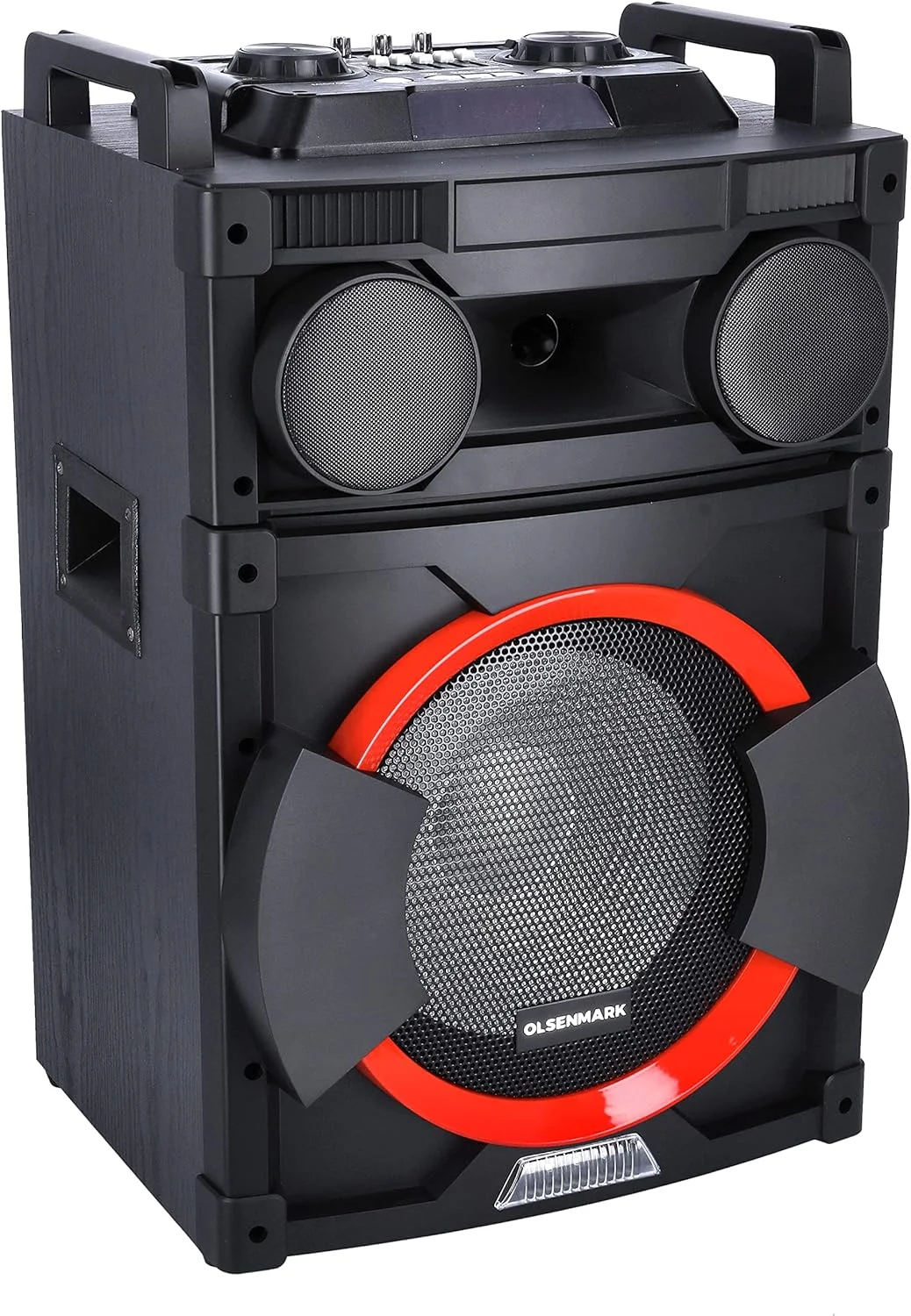اسپیکر حرفه ای 2.0 Olsenmark، میکروفون و کنترل از راه دور، omms1294 usb/sd/fm/bt 95000w pmpo ایده آل برای دیسکو، آواز، کارائوکه، مشکی (بازسازی شده) اسپیکر حرفه ای 2.0 Olsenmark، میکروفون و کنترل از راه دور، omms1294 usb/sd/fm/bt 95000w pmpo ایده آل برای دیسکو، آواز، کارائوکه، مشکی (بازسازی شده)