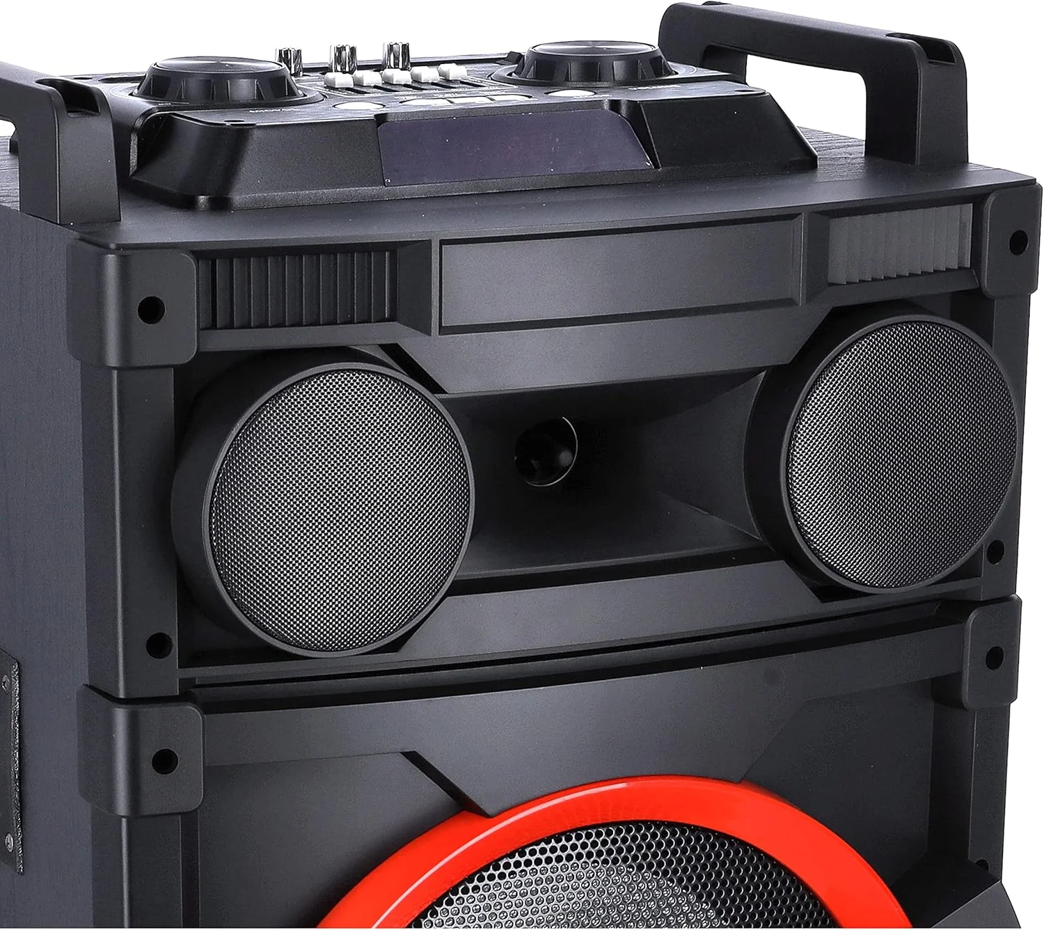 اسپیکر حرفه ای 2.0 Olsenmark، میکروفون و کنترل از راه دور، omms1294 usb/sd/fm/bt 95000w pmpo ایده آل برای دیسکو، آواز، کارائوکه، مشکی (بازسازی شده) اسپیکر حرفه ای 2.0 Olsenmark، میکروفون و کنترل از راه دور، omms1294 usb/sd/fm/bt 95000w pmpo ایده آل برای دیسکو، آواز، کارائوکه، مشکی (بازسازی شده)