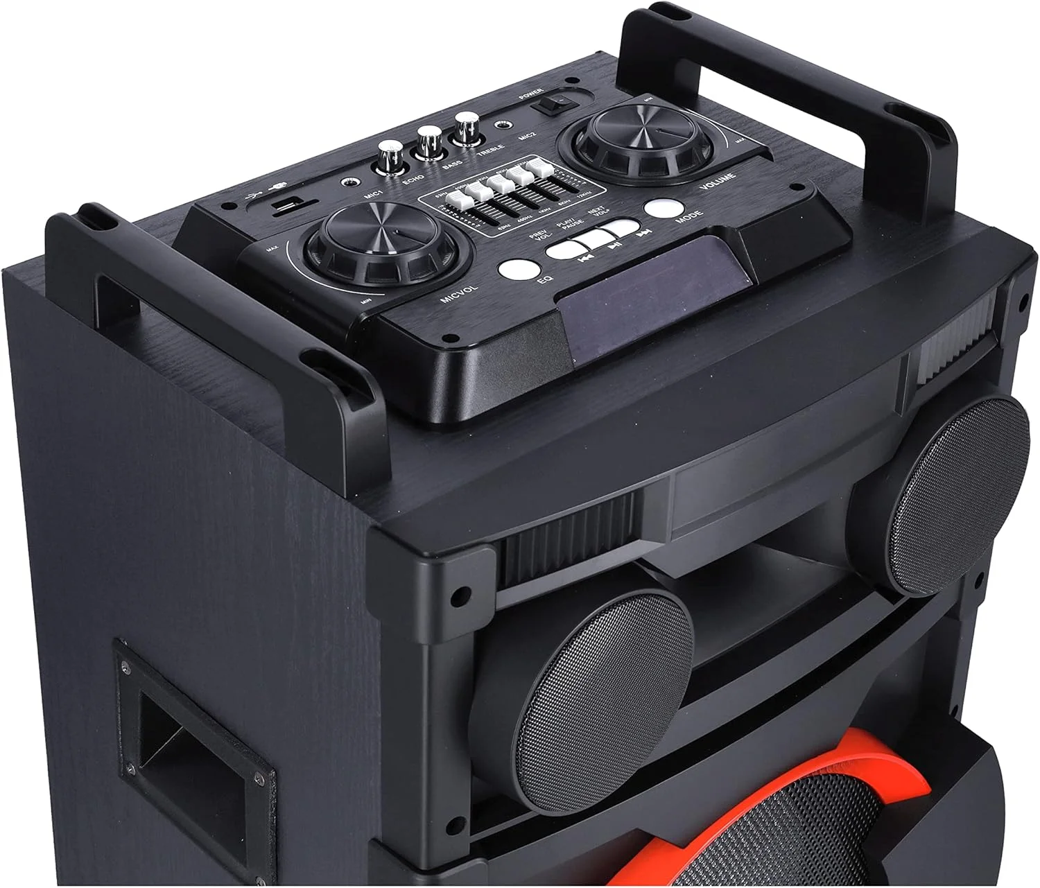 اسپیکر حرفه ای 2.0 Olsenmark، میکروفون و کنترل از راه دور، omms1294 usb/sd/fm/bt 95000w pmpo ایده آل برای دیسکو، آواز، کارائوکه، مشکی (بازسازی شده) اسپیکر حرفه ای 2.0 Olsenmark، میکروفون و کنترل از راه دور، omms1294 usb/sd/fm/bt 95000w pmpo ایده آل برای دیسکو، آواز، کارائوکه، مشکی (بازسازی شده)