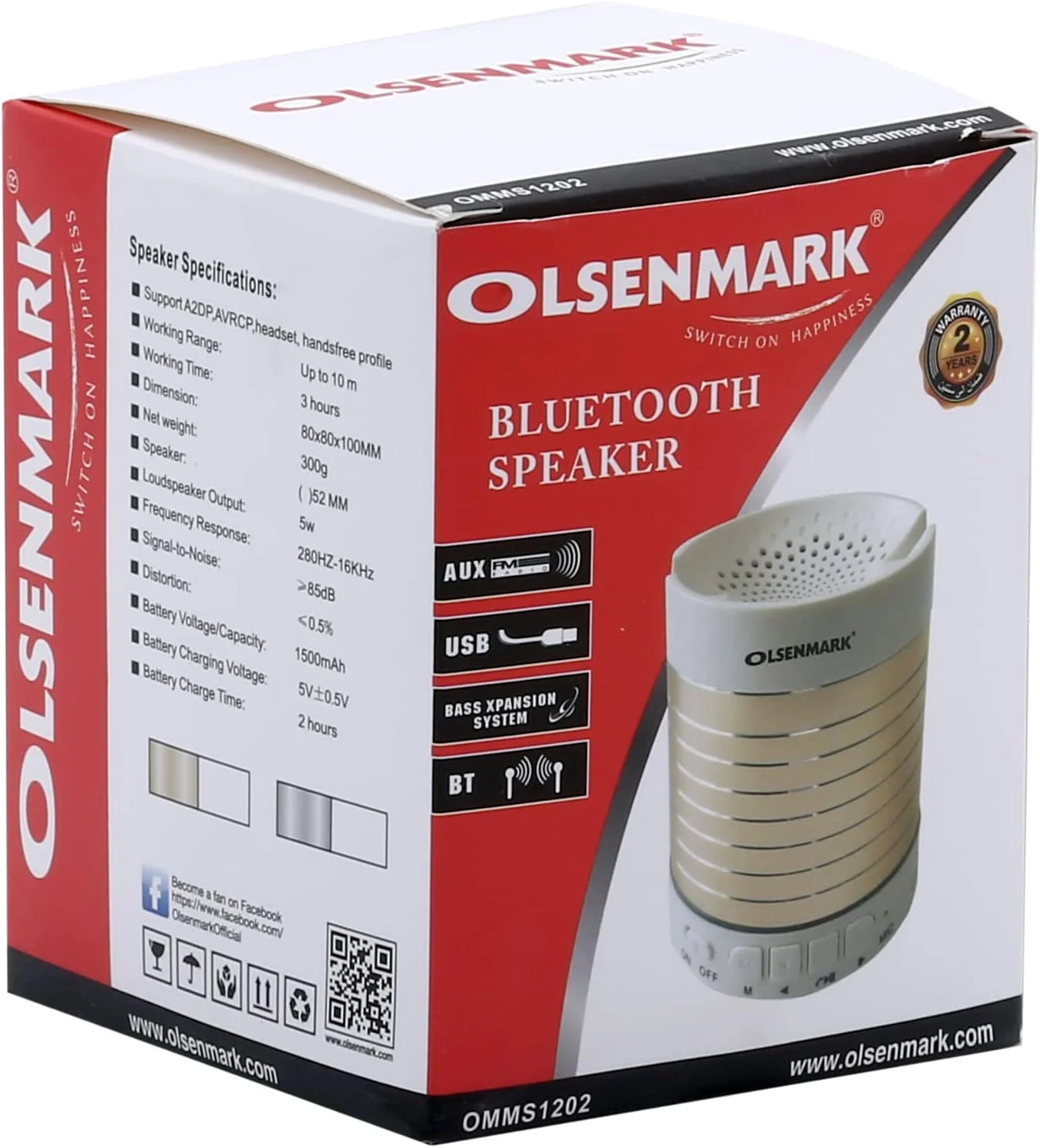 اسپیکر بلوتوثی قابل شارژ Olsenmark اسپیکر بلوتوثی قابل شارژ Olsenmark