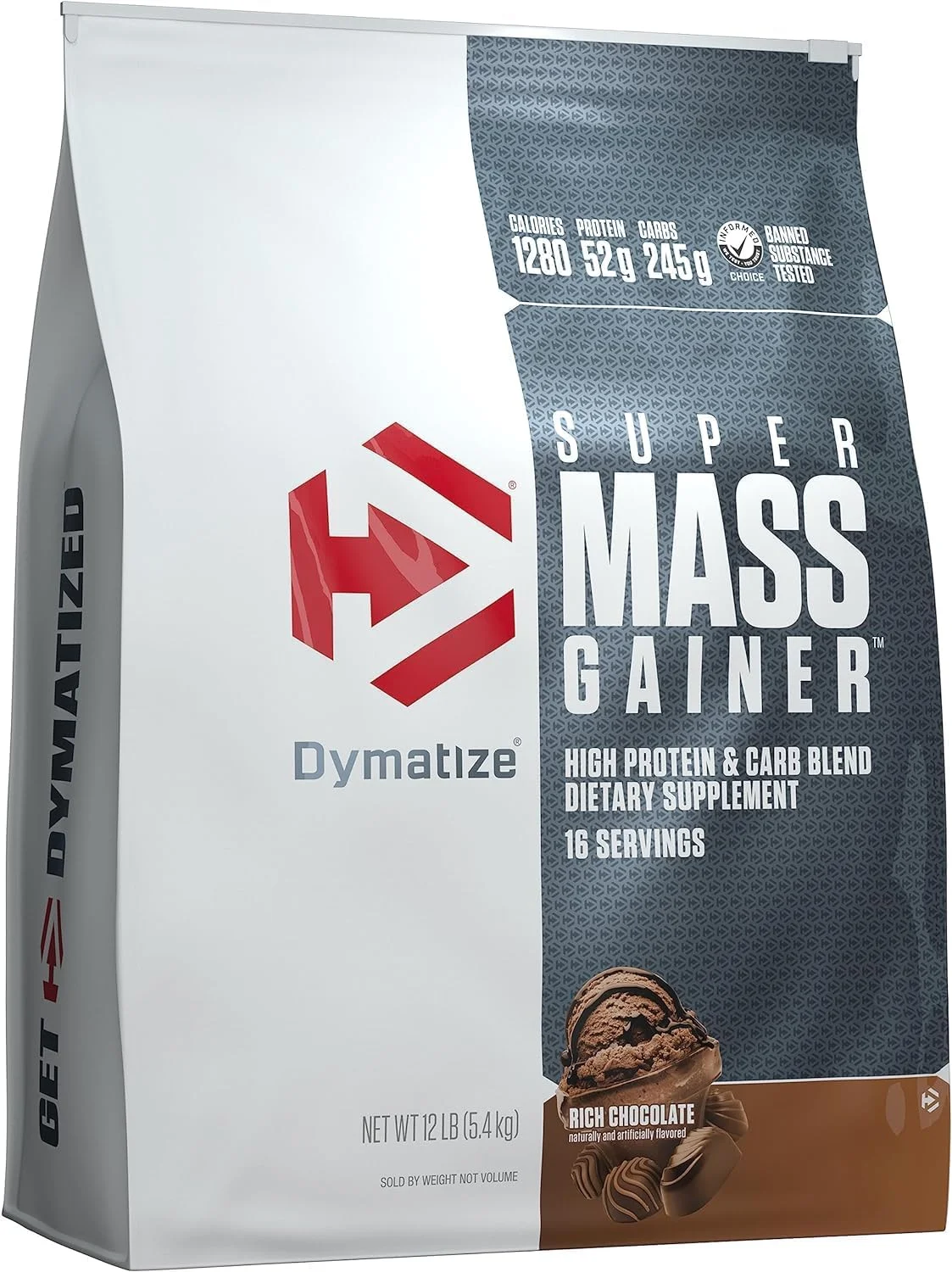 پودر پروتئین افزایش وزن Dymatize Super Mass Gainer، 1280 کالری و 52 گرم پروتئین، 10.7 گرم BCAA، به راحتی مخلوط می شود، طعم لذیذ، شکلات غنی (5.4 کیلوگرم) پودر پروتئین افزایش وزن Dymatize Super Mass Gainer، 1280 کالری و 52 گرم پروتئین، 10.7 گرم BCAA، به راحتی مخلوط می شود، طعم لذیذ، شکلات غنی (5.4 کیلوگرم)