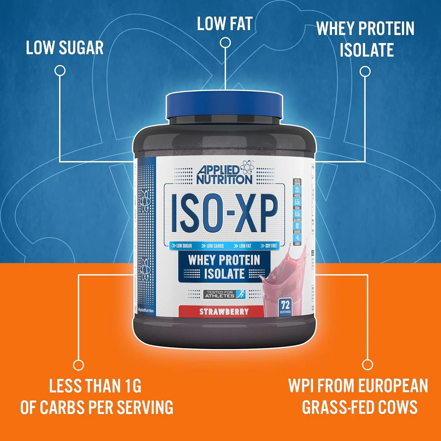 پودر پروتئین وی ایزوله ISO XP Applied Nutrition - پودر پروتئین وی ایزوله خالص ISO-XP، وی ایزوله پریمیوم با گلوتامین و BCAA (1.8 کیلوگرم - 72 سروینگ) (انبه پشن فروت، 1.8 کیلوگرم) پودر پروتئین وی ایزوله ISO XP Applied Nutrition - پودر پروتئین وی ایزوله خالص ISO-XP، وی ایزوله پریمیوم با گلوتامین و BCAA (1.8 کیلوگرم - 72 سروینگ) (انبه پشن فروت، 1.8 کیلوگرم)