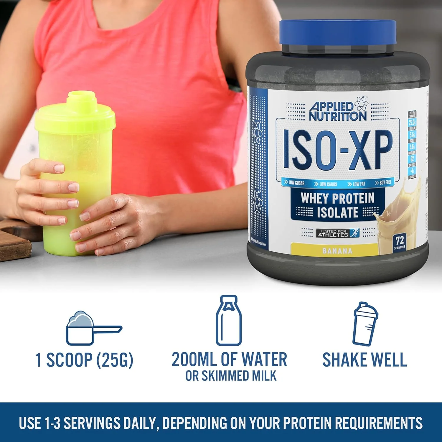 پودر پروتئین وی ایزوله ISO XP Applied Nutrition - پودر پروتئین وی ایزوله خالص ISO-XP، وی ایزوله پریمیوم با گلوتامین و BCAA (1.8 کیلوگرم - 72 سروینگ) (انبه پشن فروت، 1.8 کیلوگرم) پودر پروتئین وی ایزوله ISO XP Applied Nutrition - پودر پروتئین وی ایزوله خالص ISO-XP، وی ایزوله پریمیوم با گلوتامین و BCAA (1.8 کیلوگرم - 72 سروینگ) (انبه پشن فروت، 1.8 کیلوگرم)