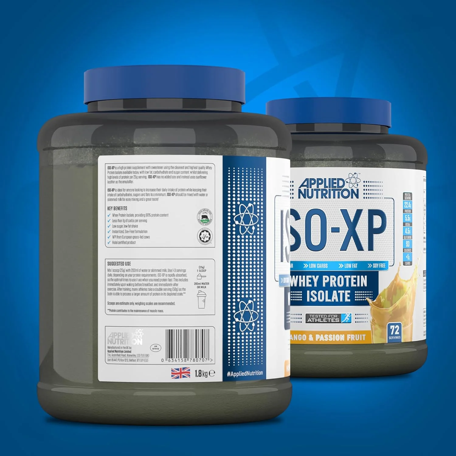 پودر پروتئین وی ایزوله ISO XP Applied Nutrition - پودر پروتئین وی ایزوله خالص ISO-XP، وی ایزوله پریمیوم با گلوتامین و BCAA (1.8 کیلوگرم - 72 سروینگ) (انبه پشن فروت، 1.8 کیلوگرم) پودر پروتئین وی ایزوله ISO XP Applied Nutrition - پودر پروتئین وی ایزوله خالص ISO-XP، وی ایزوله پریمیوم با گلوتامین و BCAA (1.8 کیلوگرم - 72 سروینگ) (انبه پشن فروت، 1.8 کیلوگرم)