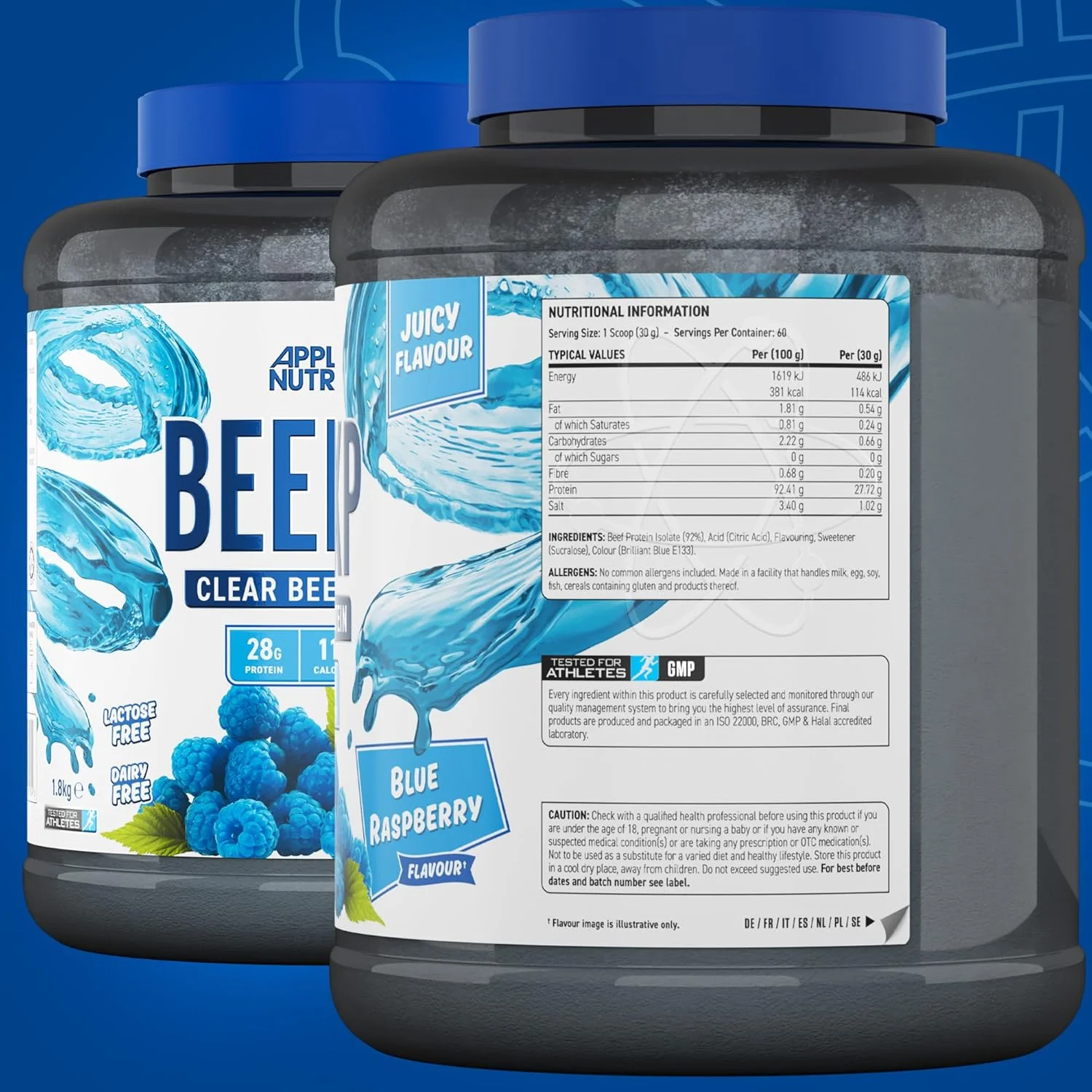 پروتئین ایزوله گوشت گاو اپلاید نوتریشن Beef XP - پروتئین شفاف، سبک آبمیوه، بدون لبنیات، بدون لاکتوز، بدون شکر، کم چرب (1.8 کیلوگرم، تمشک آبی) پروتئین ایزوله گوشت گاو اپلاید نوتریشن Beef XP - پروتئین شفاف، سبک آبمیوه، بدون لبنیات، بدون لاکتوز، بدون شکر، کم چرب (1.8 کیلوگرم، تمشک آبی)