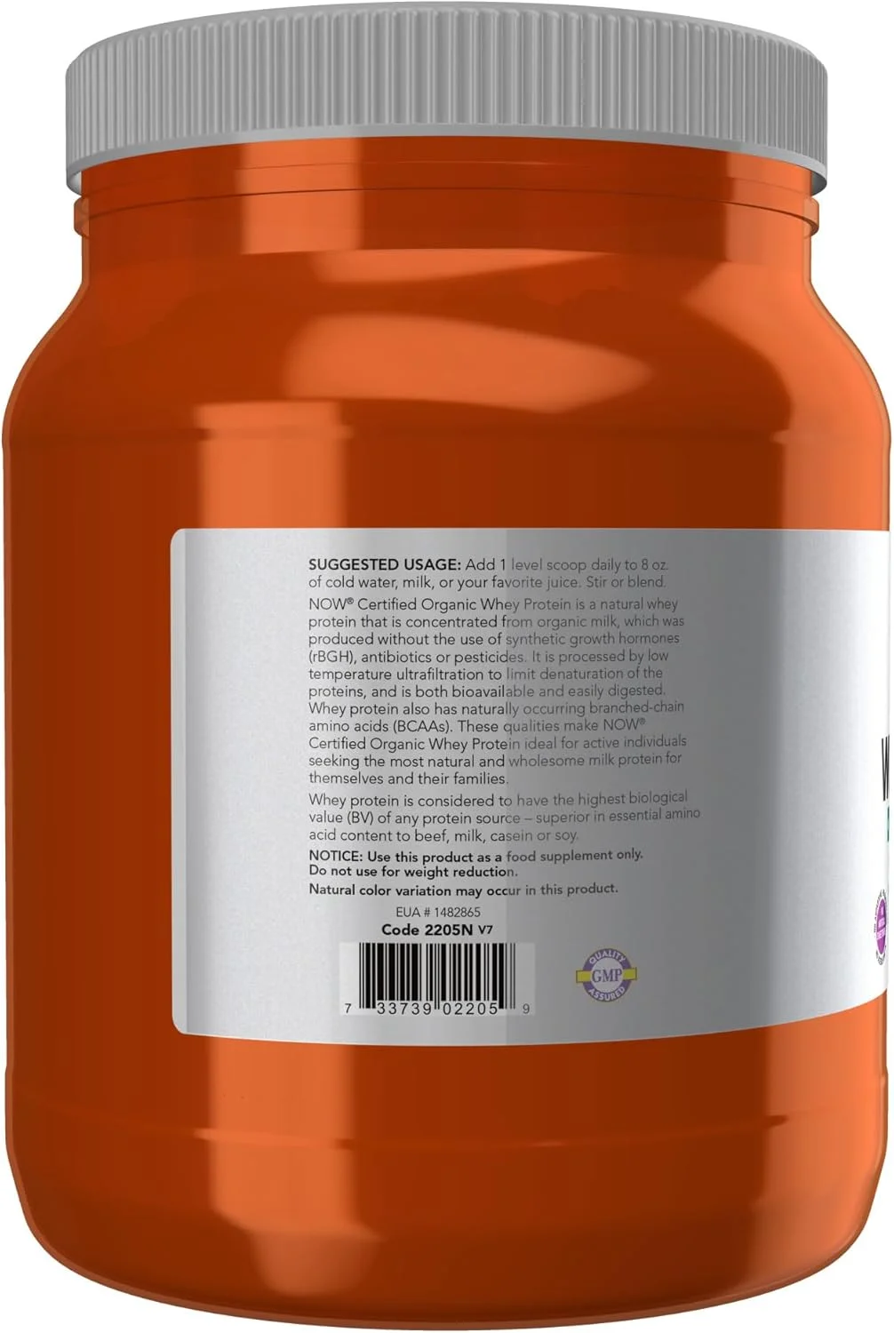 NOW Sports Nutrition، پروتئین وی ارگانیک تایید شده 19 گرم، پودر بدون طعم، 1 پوند NOW Sports Nutrition، پروتئین وی ارگانیک تایید شده 19 گرم، پودر بدون طعم، 1 پوند