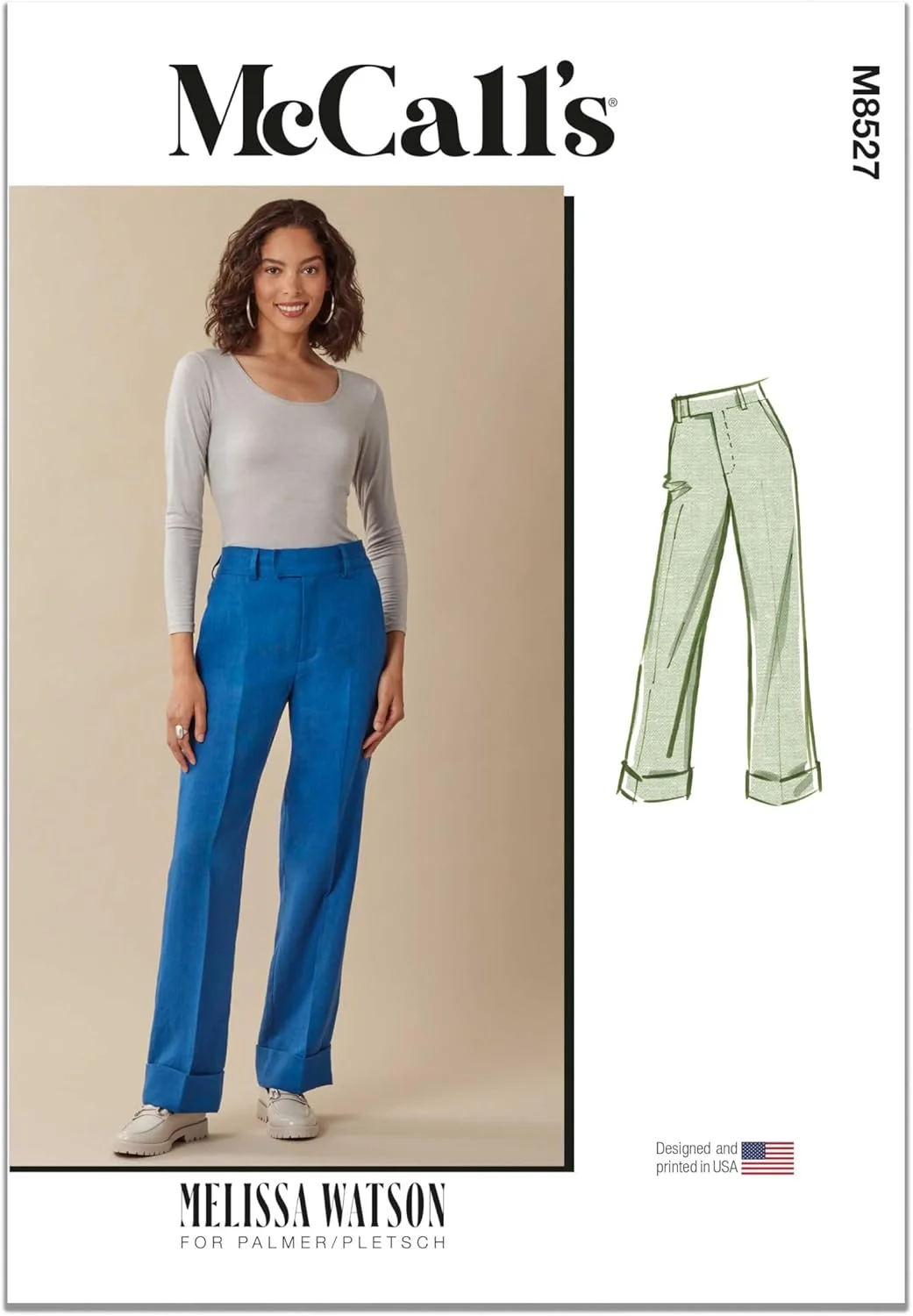 الگوی خیاطی شلوار زنانه McCall's M8527Y5 اثر ملیسا واتسون برای پالمر/پلتش، کد طراحی M8527، سایزهای 18-20-22-24-26