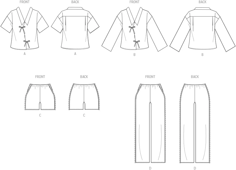 الگوی خیاطی پیراهن و شورت زنانه مک کالز M8612AA، کد طراحی M8612، سایزهای XS-S-M-L-XL