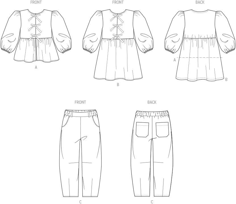 الگوی خیاطی آسان برای تاپ، پیراهن و شلوار بچگانه McCall's M8618HH، کد طراحی M8618، سایزهای 3-4-5-6 الگوی خیاطی آسان برای تاپ، پیراهن و شلوار بچگانه McCall's M8618HH، کد طراحی M8618، سایزهای 3-4-5-6