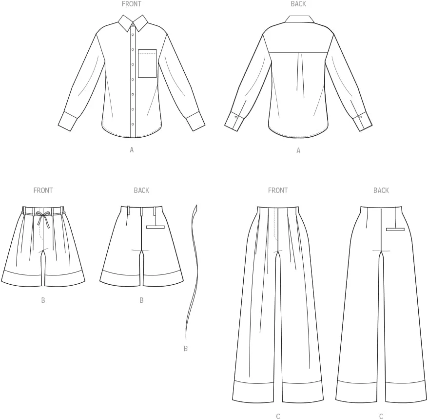 الگوی خیاطی پیراهن نیمه جذب زنانه مک کال M8611BB، شورت و شلوار فاق بلند، کد طراحی M8611، سایزهای 20W-22W-24W-26W-28W الگوی خیاطی پیراهن نیمه جذب زنانه مک کال M8611BB، شورت و شلوار فاق بلند، کد طراحی M8611، سایزهای 20W-22W-24W-26W-28W