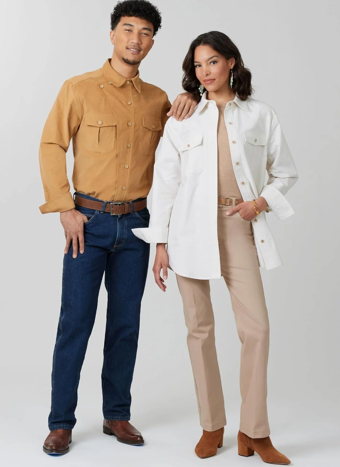 الگوی خیاطی آسان برای دوخت پیراهن های دکمه دار جلوباز غیررسمی و اسپرت مدل M8615A مک کال، کد طراحی M8615، سایزهای XS-S-M-L-XL-XXL الگوی خیاطی آسان برای دوخت پیراهن های دکمه دار جلوباز غیررسمی و اسپرت مدل M8615A مک کال، کد طراحی M8615، سایزهای XS-S-M-L-XL-XXL