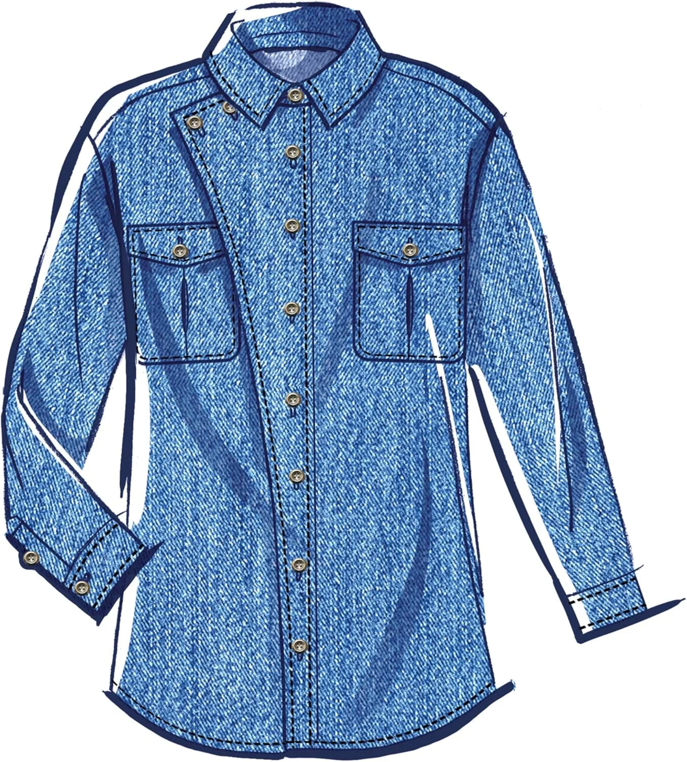 الگوی خیاطی آسان برای دوخت پیراهن های دکمه دار جلوباز غیررسمی و اسپرت مدل M8615A مک کال، کد طراحی M8615، سایزهای XS-S-M-L-XL-XXL الگوی خیاطی آسان برای دوخت پیراهن های دکمه دار جلوباز غیررسمی و اسپرت مدل M8615A مک کال، کد طراحی M8615، سایزهای XS-S-M-L-XL-XXL