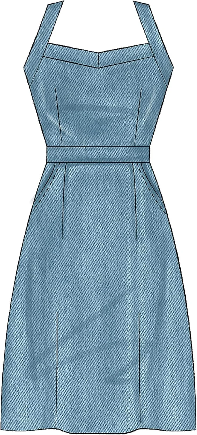 الگوی شرکت مک کال برای لباس زنانه بدون آستین با بند پشتی، سایزهای 12-20، الگوی خیاطی، سفید الگوی شرکت مک کال برای لباس زنانه بدون آستین با بند پشتی، سایزهای 12-20، الگوی خیاطی، سفید