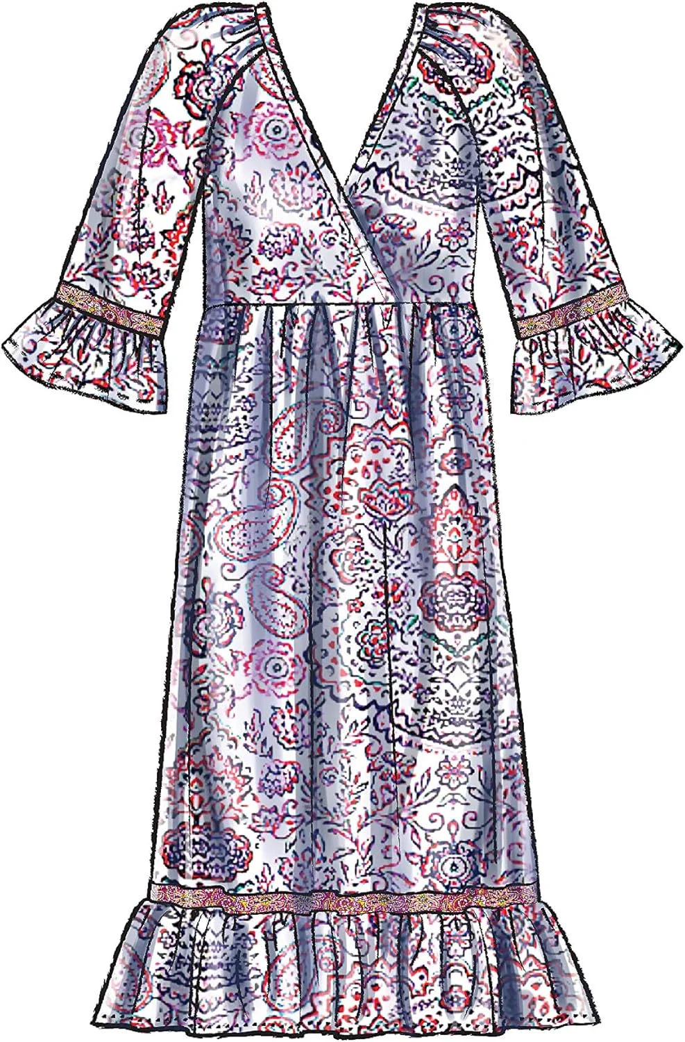 الگوی شرکت مک کال برای لباس زنانه گشاد و پلیسه دار، سایزهای 4-14، الگوی خیاطی الگوی شرکت مک کال برای لباس زنانه گشاد و پلیسه دار، سایزهای 4-14، الگوی خیاطی