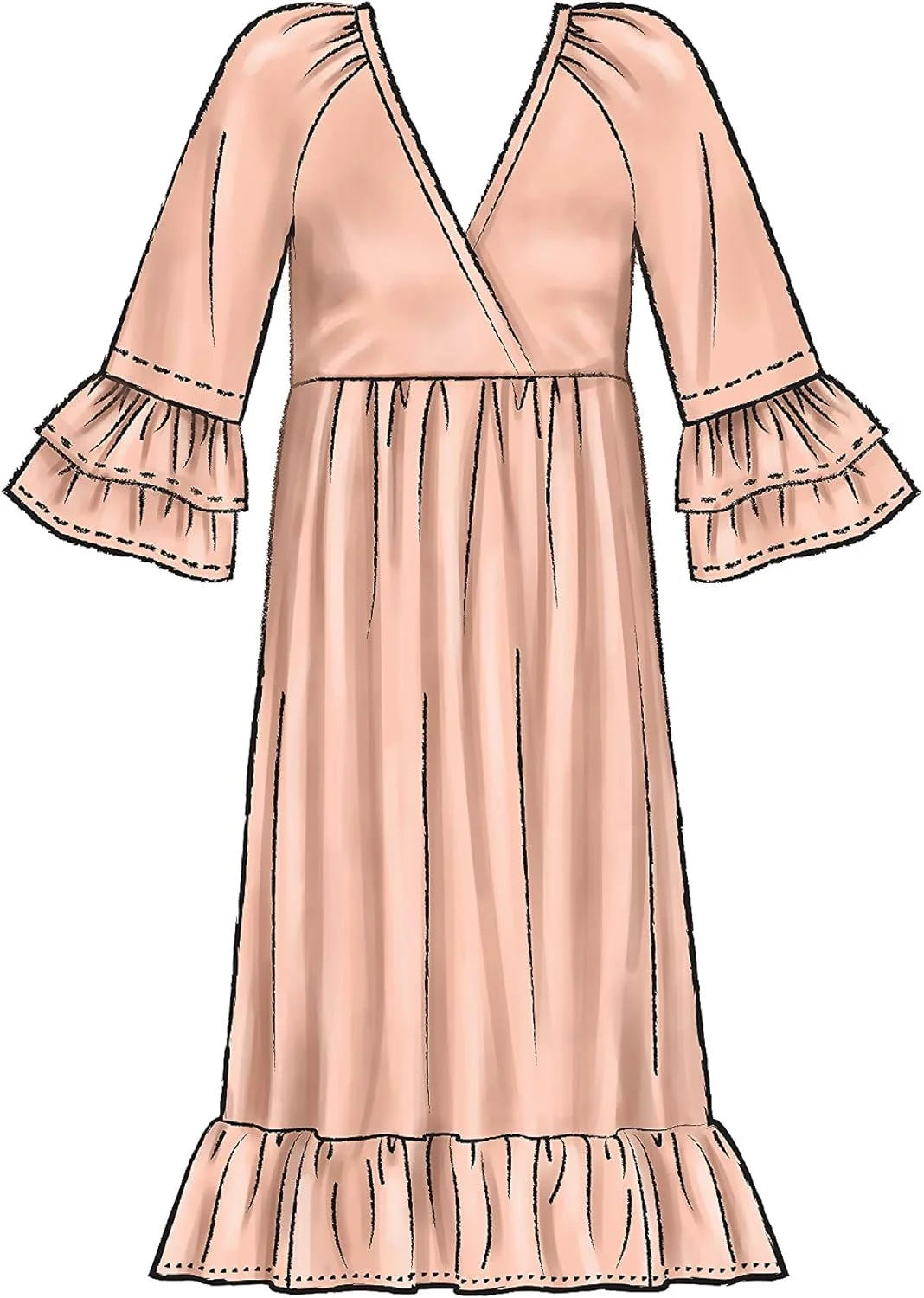 الگوی شرکت مک کال برای لباس زنانه گشاد و پلیسه دار، سایزهای 4-14، الگوی خیاطی الگوی شرکت مک کال برای لباس زنانه گشاد و پلیسه دار، سایزهای 4-14، الگوی خیاطی