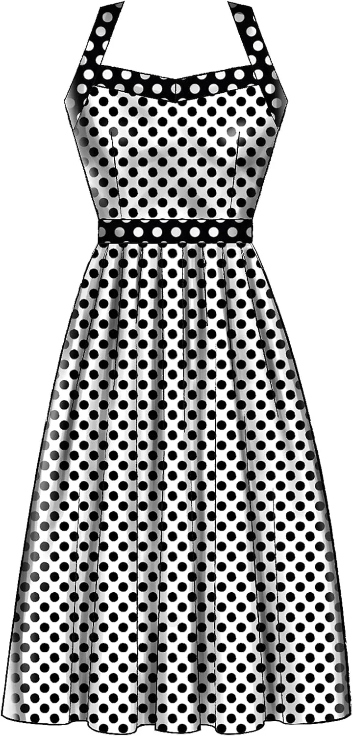 الگوی شرکت مک کال برای لباس زنانه بدون آستین با بند پشتی، سایزهای 12-20، الگوی خیاطی، سفید الگوی شرکت مک کال برای لباس زنانه بدون آستین با بند پشتی، سایزهای 12-20، الگوی خیاطی، سفید