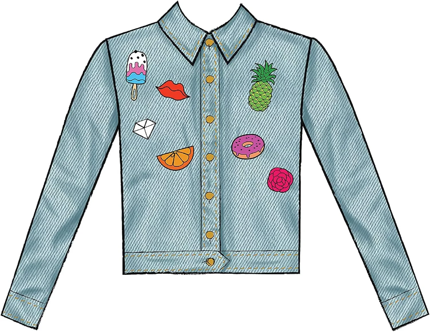 الگوهای خیاطی کت دکمه دار گشاد زنانه شرکت مک کال، سایزهای 16-22 الگوهای خیاطی کت دکمه دار گشاد زنانه شرکت مک کال، سایزهای 16-22