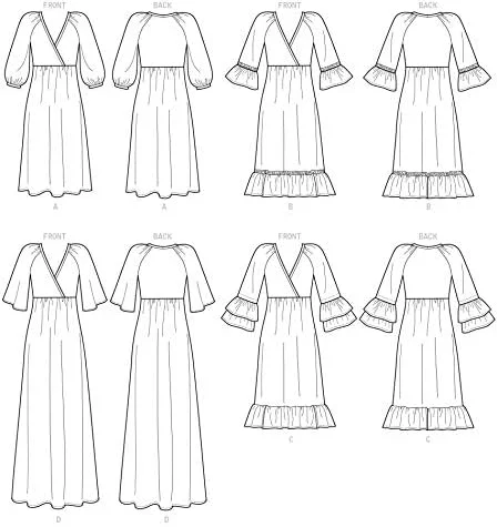 الگوی شرکت مک کال برای لباس زنانه گشاد و پلیسه دار، سایزهای 4-14، الگوی خیاطی الگوی شرکت مک کال برای لباس زنانه گشاد و پلیسه دار، سایزهای 4-14، الگوی خیاطی