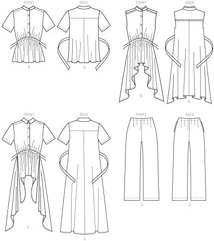 الگوهای خیاطی تونیک، تاپ و شلوار زنانه شرکت مک کال با طراحی خالیا علی، سایزهای 8-16 الگوهای خیاطی تونیک، تاپ و شلوار زنانه شرکت مک کال با طراحی خالیا علی، سایزهای 8-16