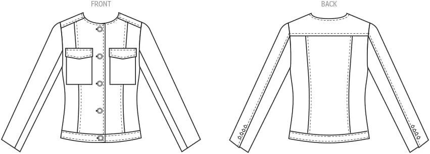 الگوی خیاطی McCall's M8474Y5 ژاکت زنانه توسط ملیسا واتسون Y5 (18-20-22-24-26) الگوی خیاطی McCall's M8474Y5 ژاکت زنانه توسط ملیسا واتسون Y5 (18-20-22-24-26)