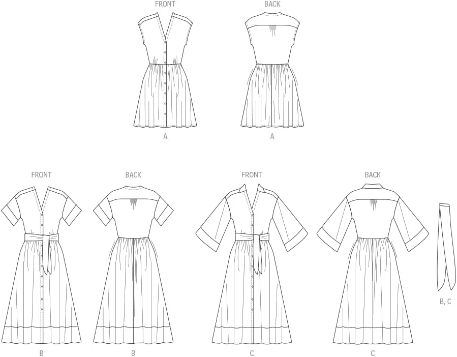 الگوی خیاطی McCall's M8477Y5 برای خانم ها، پیراهن های دکمه دار Y5 (سایز 18-20-22-24-26) الگوی خیاطی McCall's M8477Y5 برای خانم ها، پیراهن های دکمه دار Y5 (سایز 18-20-22-24-26)