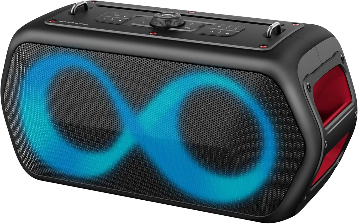اسپیکر بلوتوثی بی سیم قابل حمل مانستر Musicbox Go Party با قابلیت کارائوکه و ضد آب اسپیکر بلوتوثی بی سیم قابل حمل مانستر Musicbox Go Party با قابلیت کارائوکه و ضد آب