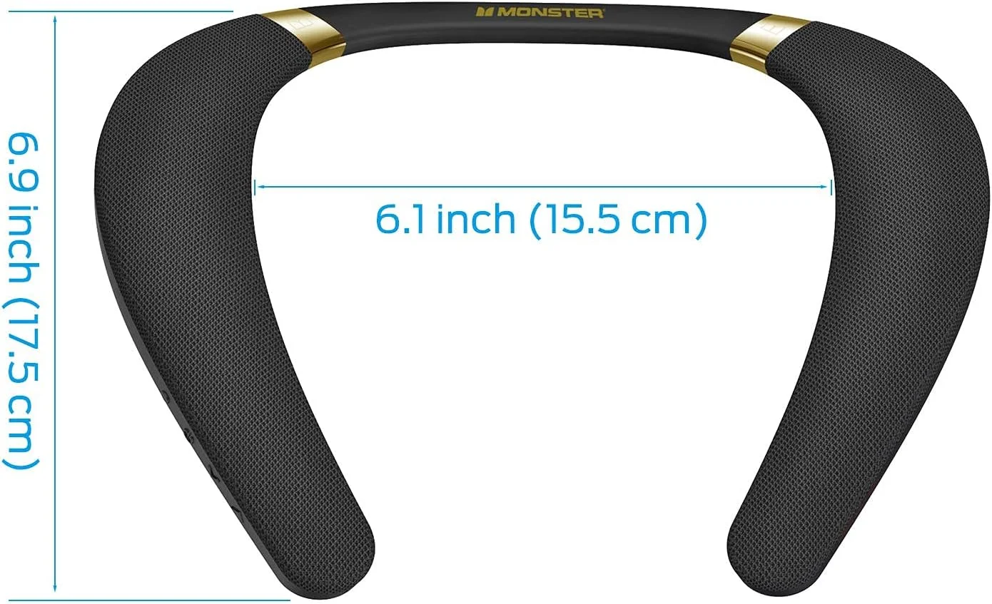 اسپیکر بلوتوثی گردنی Monster Boomerang، اسپیکر بی سیم گردنی با 12 ساعت پخش، صدای استریو سه بعدی واقعی، پوشیدنی صوتی قابل حمل، ضد آب IPX7، برای ورزش در فضای باز و منزل اسپیکر بلوتوثی گردنی Monster Boomerang، اسپیکر بی سیم گردنی با 12 ساعت پخش، صدای استریو سه بعدی واقعی، پوشیدنی صوتی قابل حمل، ضد آب IPX7، برای ورزش در فضای باز و منزل