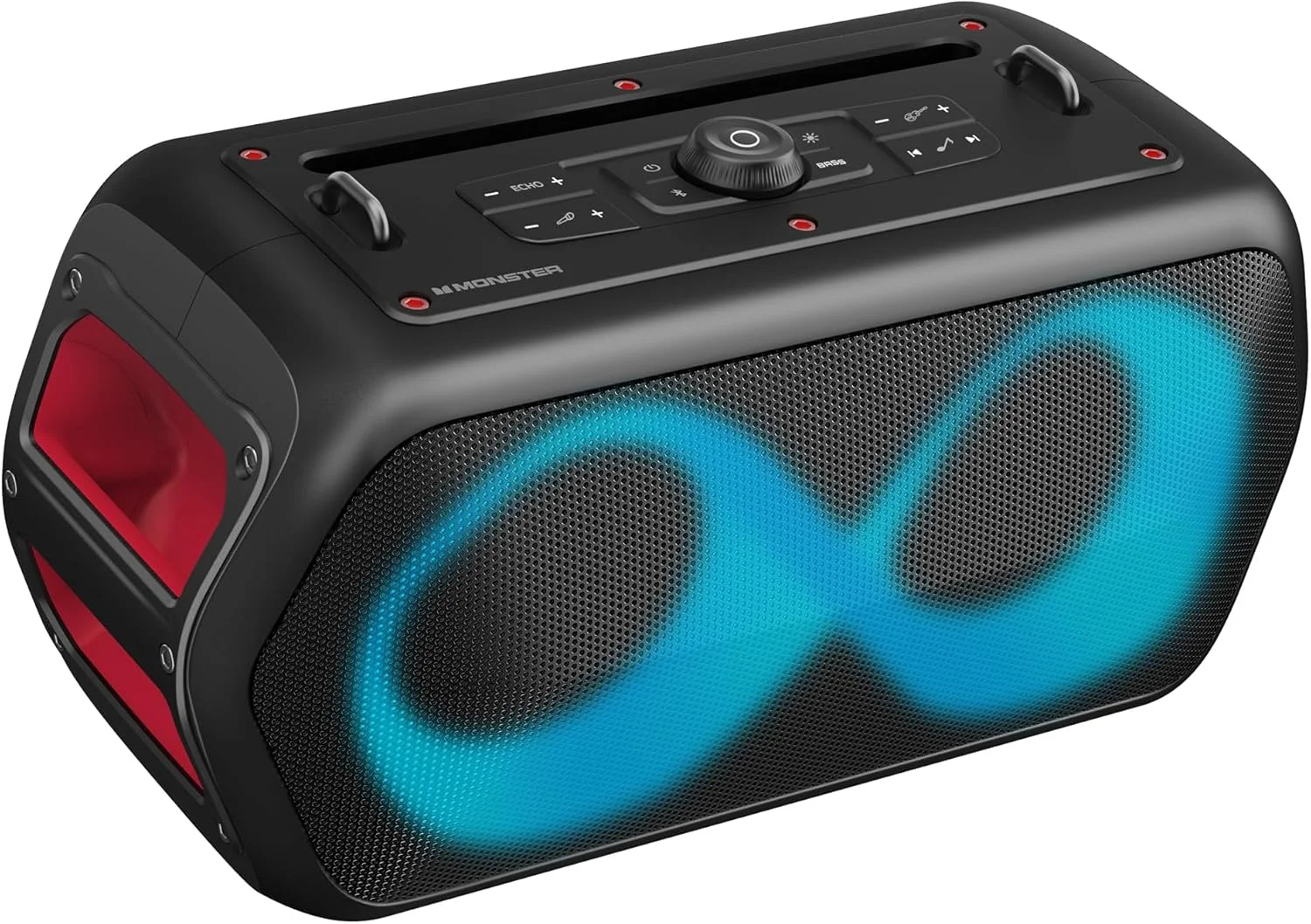 اسپیکر بلوتوثی بی سیم قابل حمل مانستر Musicbox Go Party با قابلیت کارائوکه و ضد آب اسپیکر بلوتوثی بی سیم قابل حمل مانستر Musicbox Go Party با قابلیت کارائوکه و ضد آب