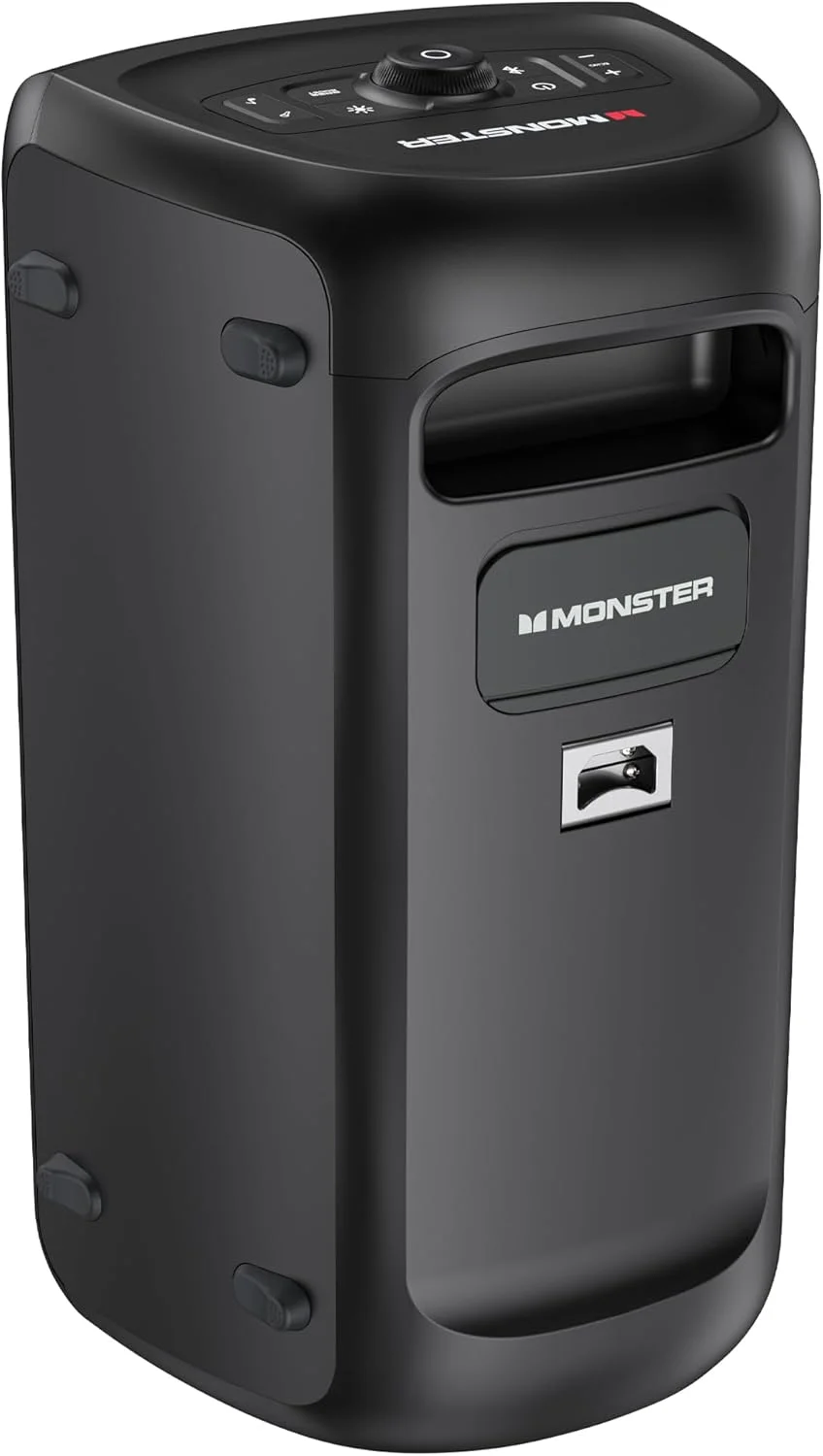 اسپیکر بلوتوثی بی سیم Monster Cycle Party مشکی با 6 جلوه نورپردازی رنگارنگ، حالت تقویت باس، عملکرد کارائوکه و مقاوم در برابر آب اسپیکر بلوتوثی بی سیم Monster Cycle Party مشکی با 6 جلوه نورپردازی رنگارنگ، حالت تقویت باس، عملکرد کارائوکه و مقاوم در برابر آب