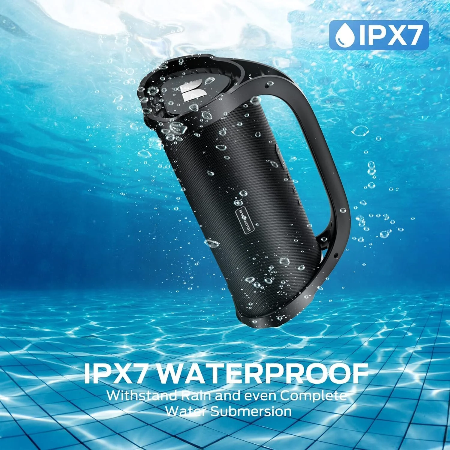 اسپیکر بلوتوثی بوم باکس Monster Adventurer Max، اسپیکرهای بلوتوثی ضد آب IPX7 برای فضای باز با ساب ووفر دوبل، صدای استریو 100 واتی و بیس غنی، اسپیکرهای بلوتوثی بی سیم برای خانه، مهمانی، ساحل اسپیکر بلوتوثی بوم باکس Monster Adventurer Max، اسپیکرهای بلوتوثی ضد آب IPX7 برای فضای باز با ساب ووفر دوبل، صدای استریو 100 واتی و بیس غنی، اسپیکرهای بلوتوثی بی سیم برای خانه، مهمانی، ساحل