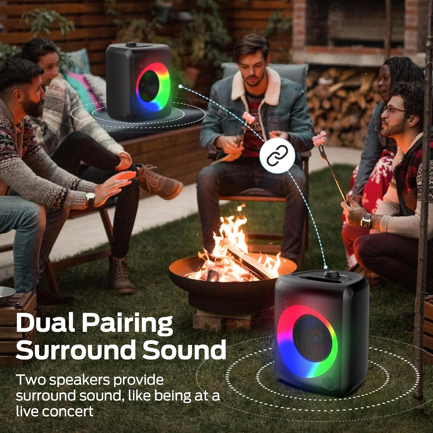 اسپیکر بلوتوثی Monster Musicbox، اسپیکر بی سیم قابل حمل 60 واتی با نورپردازی RGB پویا، بلندگو برای فضای باز و داخلی، صدای استریو، 12 ساعت پخش، مقاوم در برابر آب IPX5، پشتیبانی از کارت TF، AUX اسپیکر بلوتوثی Monster Musicbox، اسپیکر بی سیم قابل حمل 60 واتی با نورپردازی RGB پویا، بلندگو برای فضای باز و داخلی، صدای استریو، 12 ساعت پخش، مقاوم در برابر آب IPX5، پشتیبانی از کارت TF، AUX