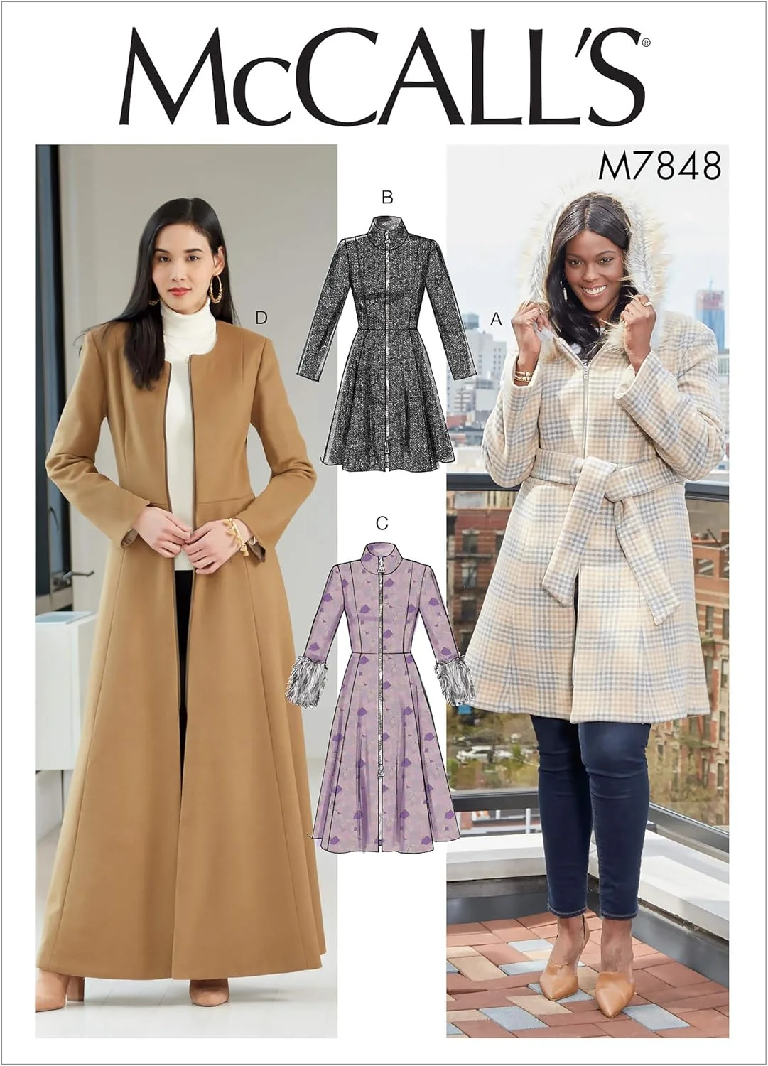 الگوی خیاطی کت زمستانی زنانه McCall's، سایزهای 8-16، الگوی خیاطی، 8-10-12-14-16