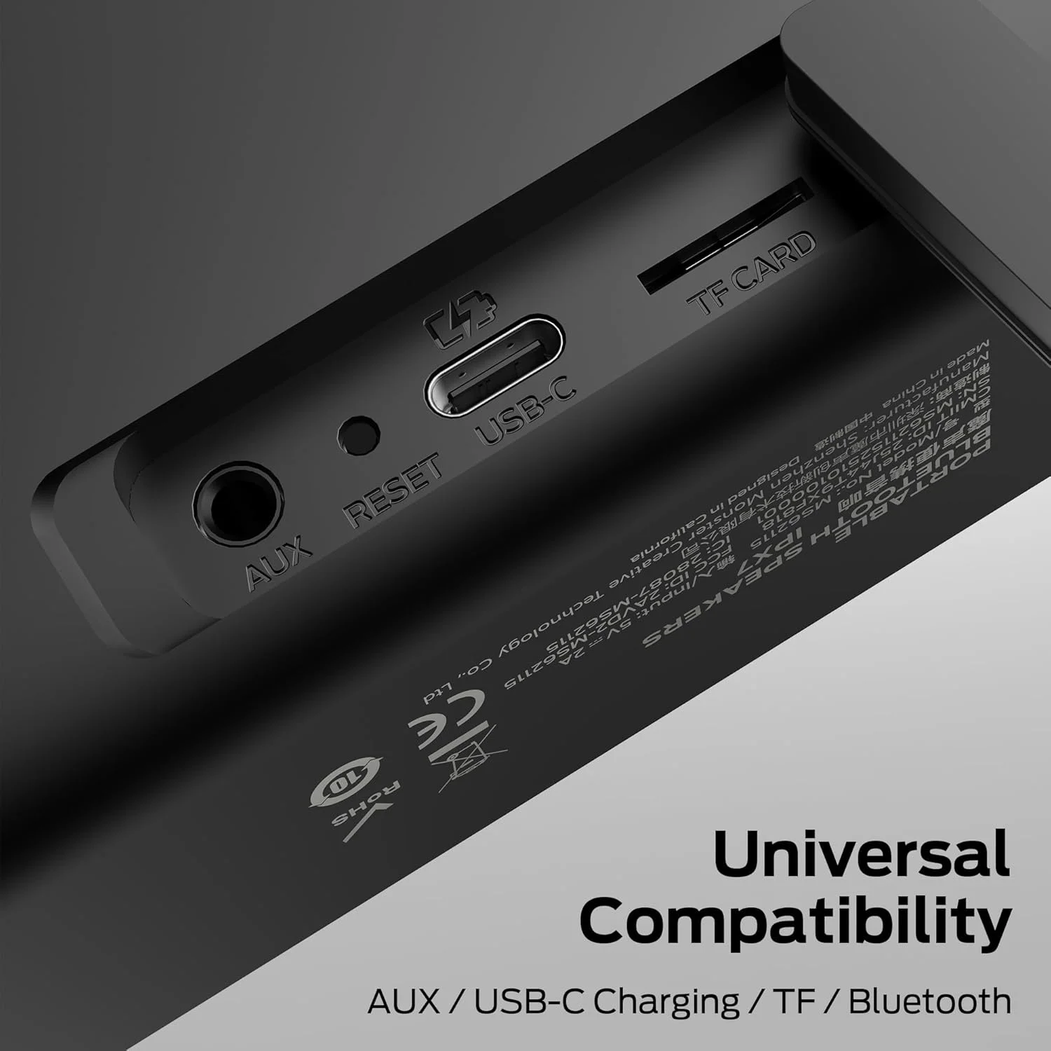 اسپیکر بلوتوثی قابل حمل مانستر مدل S150 Plus با توان 40 وات - اسپیکر ضد آب IPX7 مناسب فضای باز با نورپردازی RGB پویا، 15 ساعت پخش مداوم، بلوتوث 6.0، پشتیبانی از کارت TF/AUX/USB-C، مناسب برای سفر، ساحل و فضای باز، مشکی اسپیکر بلوتوثی قابل حمل مانستر مدل S150 Plus با توان 40 وات - اسپیکر ضد آب IPX7 مناسب فضای باز با نورپردازی RGB پویا، 15 ساعت پخش مداوم، بلوتوث 6.0، پشتیبانی از کارت TF/AUX/USB-C، مناسب برای سفر، ساحل و فضای باز، مشکی