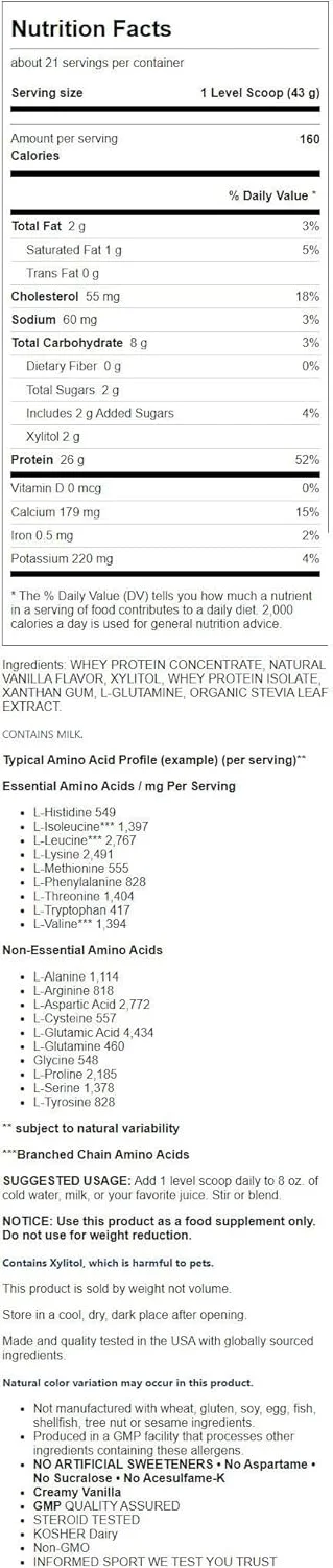 پروتئین وی ورزشی ناو فودز با طعم وانیل - 907 گرم پروتئین وی ورزشی ناو فودز با طعم وانیل - 907 گرم