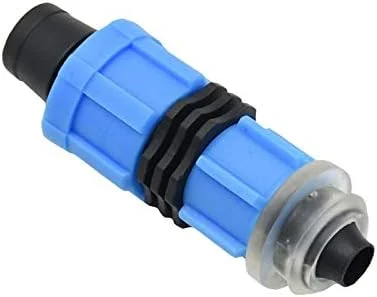 اتصالات نوار آبیاری قطره ای KKRKEM 30 عددی 16 میلی متری 5/8 اینچی، اتصالات لوله سیستم آبیاری قطره ای گلخانه ای با قفل رزوه ای، ابزار آبیاری باغبانی (رنگ: A)