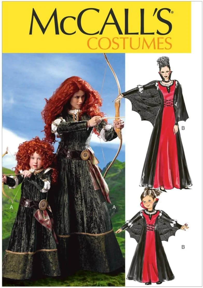 الگوهای خیاطی مک کال M6817 در یک بسته، لباس های زنانه/بچه گانه/دخترانه، بسته 1 عددی، سفید