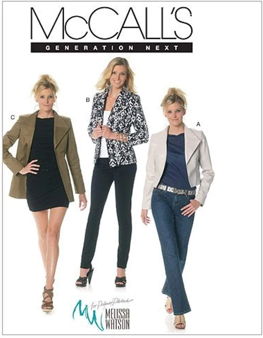 الگوهای خیاطی مک کال M6294 کت های زنانه آستردار در 3 قد، سایز AX5 (4-6-8-10-12)