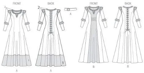 الگوهای خیاطی مک کال M6817 سایزهای کوچک/متوسط/بزرگ/خیلی بزرگ زنانه/بچگانه/دخترانه، لباس های فانتزی، بسته 1 عددی، سفید