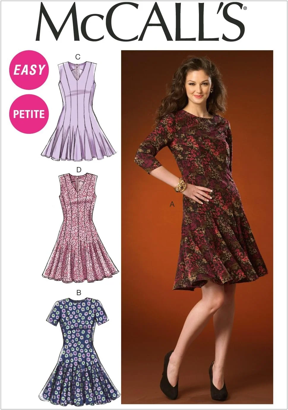 الگوهای خیاطی مک کالز MC7015 E5، لباس های زنانه سایز کوچک، سایزهای 14-16-18-20-22، سفید